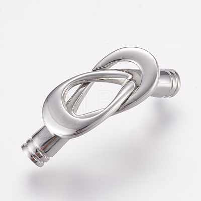 Tarnish Resistant 304 Stainless Steel Magnetic Clasps with Glue-in Ends X-STAS-L189-14P-1