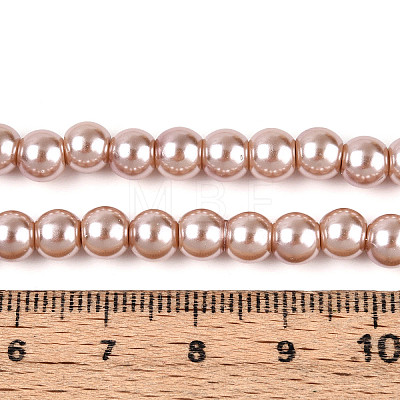 Baking Paint Pearlized Glass Pearl Round Bead Strands HY-Q003-6mm-11-A-1