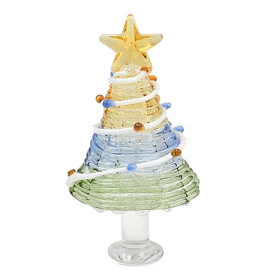 Handmade Lampwork Christmas Tree Ornaments LAMP-C026-06H-1