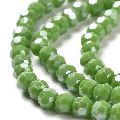 Electroplate Opaque Glass Beads Strands EGLA-A035-P4mm-A15-1