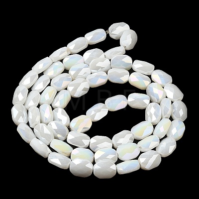 Electroplated Glass Beads Strands GLAA-G092-A-12-1