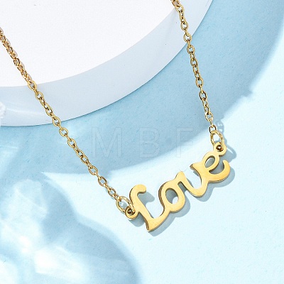 201 Stainless Steel Pendant Necklace for Women NJEW-F335-02G-07-1