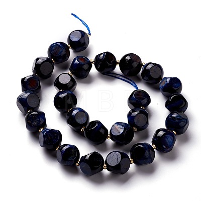 Natural Blue Tiger Eye Beads Strand G-M367-30A-1