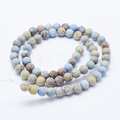 Natural Imperial Jasper Beads Strands G-K232-6mm-01A-1