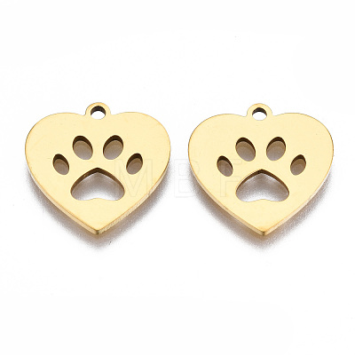 201 Stainless Steel Pet Pendants STAS-S110-093G-1