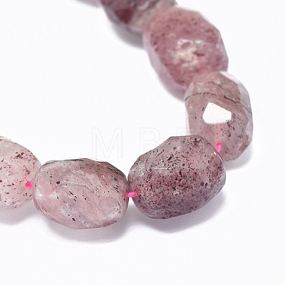 Natural Strawberry Quartz Beads Strands G-F632-19-1