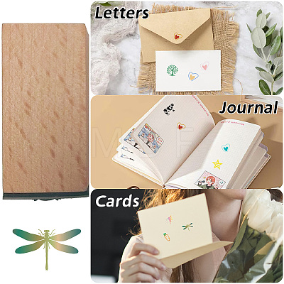 Square Wooden Stamps DIY-WH0546-008-1