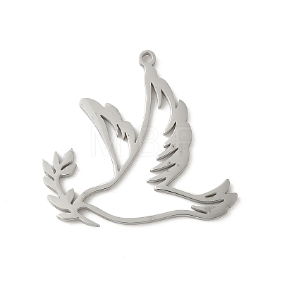 304 Stainless Steel Pendants STAS-G355-12P-1
