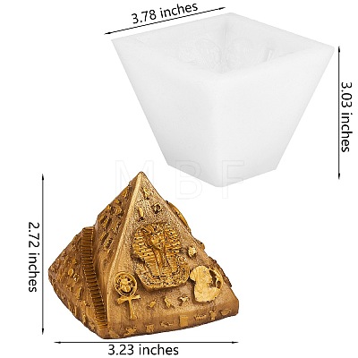 Pyramid Shape DIY Candle Silicone Molds DIY-SZ0007-17-1