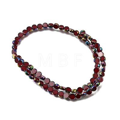 Electroplated Transparent Glass Beads Strands GL-CBA98F0-06B-04-1