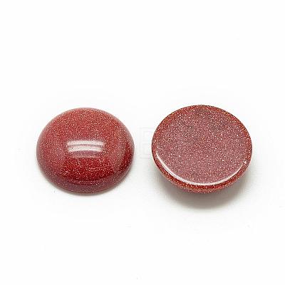 Synthetic Goldstone Cabochons G-R416-16mm-47-1