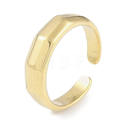 304 Stainless Steel Open Cuff Ring for Women RJEW-C099-01G-1