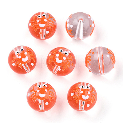 Transparent Handmade Lampwork Beads LAMP-T011-32A-1