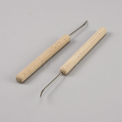 Stainless Steel Knitting Loom Hook TOOL-WH0166-063-1