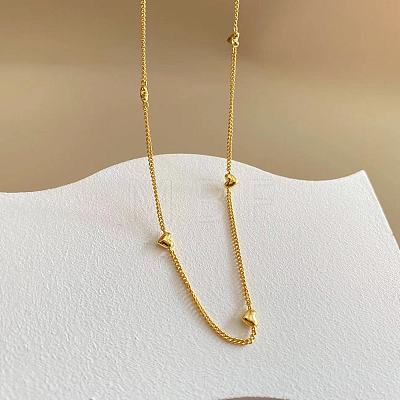 8 Heart Stainless Steel Link Chain Necklaces for Women FS-WG5BF1A-01-1