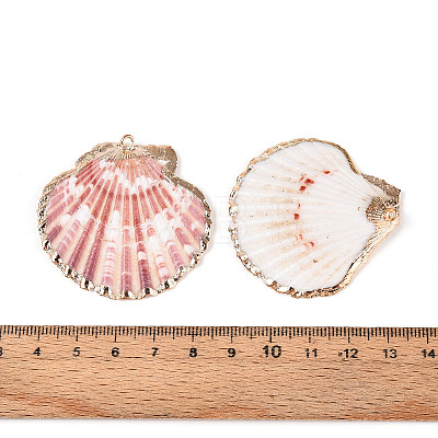 Electroplate Sea Shell Pendants X-SSHEL-S262-32-1