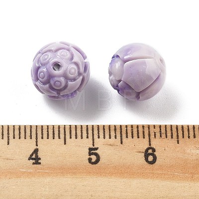 Synthetic Shell Dyed Carved Beads SHEL-K007-16-01-1