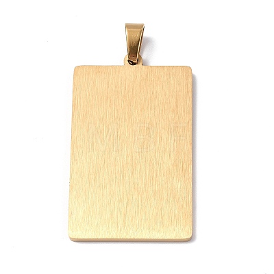 201 Stainless Steel Pendant STAS-B033-01G-09-1