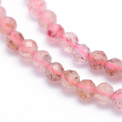 Natural Strawberry Quartz Beads Strands G-E411-09A-3mm-1