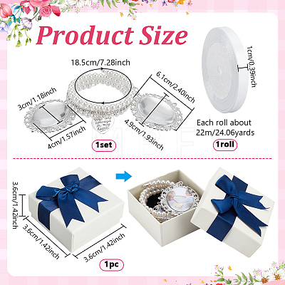ABS Plastic Imitation Pearl Wedding Bouquet Picture Frame ALRI-NB0001-22-1
