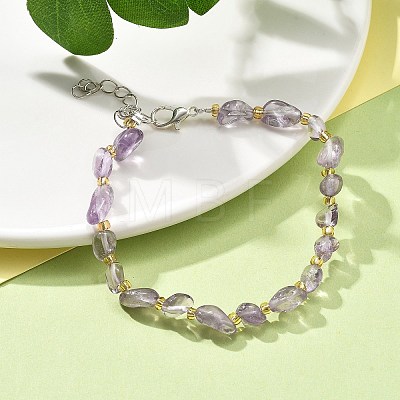 Natural Amethyst Beads Bracelets for Women BJEW-H623-02S-02-1