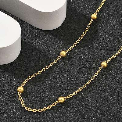 Brass Satellite Chains Necklaces for Women NJEW-D302-28G-1