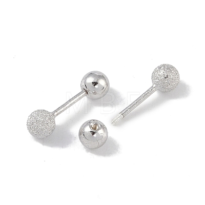 Anti-Tarnish Rhodium Plated 999 Sterling Silver Earlobe Plugs for Women EJEW-S215-27P-1