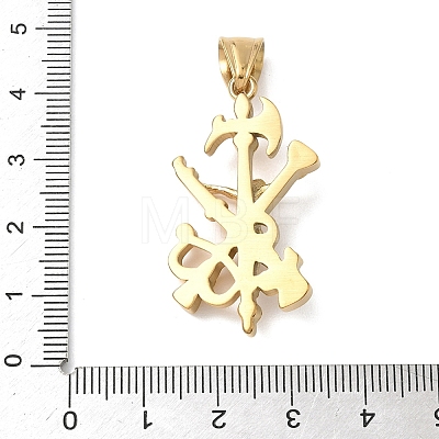 Easter 304 Stainless Steel Pendants STAS-D207-10G-1