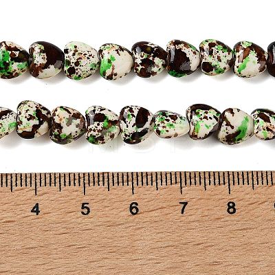 Spray Printed Synthetic Turquoise Beads Strands TURQ-P002-01A-02-1