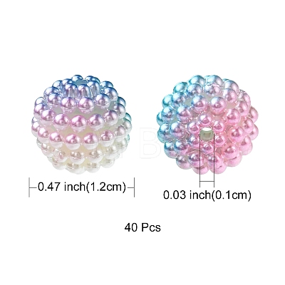 Imitation Pearl Acrylic Beads OACR-FS0001-32C-1