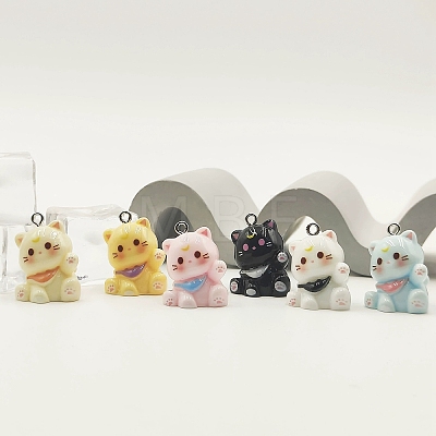 Opaque Resin Pendants RESI-G116-03-1