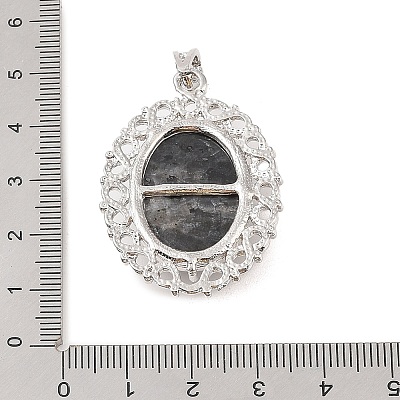 Natural Larvikite Pendants G-A226-03P-06-1