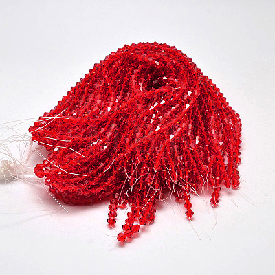 Imitate Austrian Crystal Bicone Glass Beads Strands LS-GLAA-F029-4x4mm-14-1