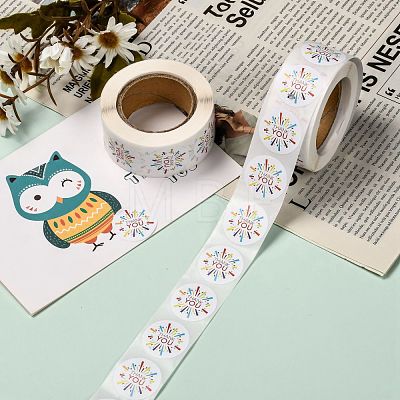 1 Inch Thank You Self-Adhesive Paper Gift Tag Stickers DIY-E027-A-11-1