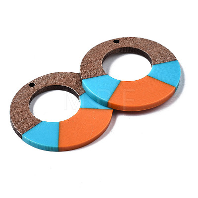 Resin & Walnut Wood Pendants RESI-S389-068A-A04-1