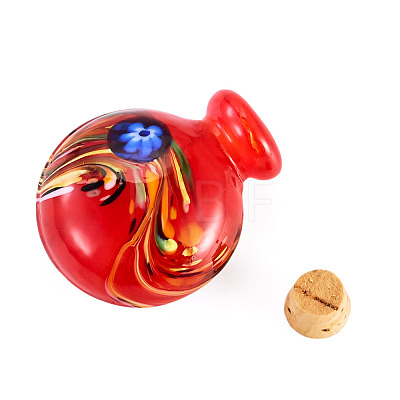Handmade Lampwork Perfume Bottle Pendants LAMP-TADJ0001-05C-1