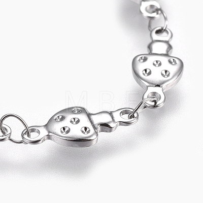 304 Stainless Steel Link Chain Bracelets BJEW-P239-13-1