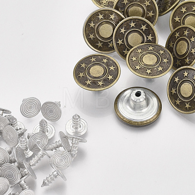 Iron Button Pins for Jeans BUTT-Q044-02AB-1