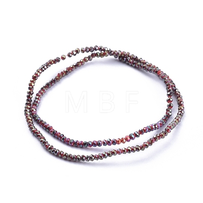 Electroplate Glass Beads Strands GLAA-F079-FR10-1