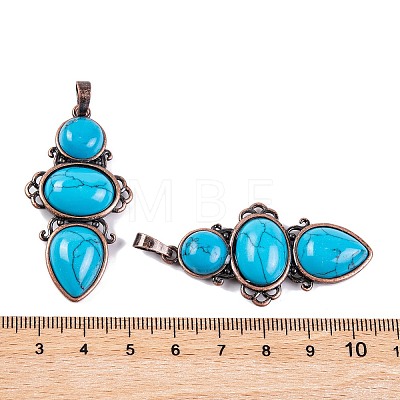 Synthetic Turquoise Pendants G-Q158-04-01-1