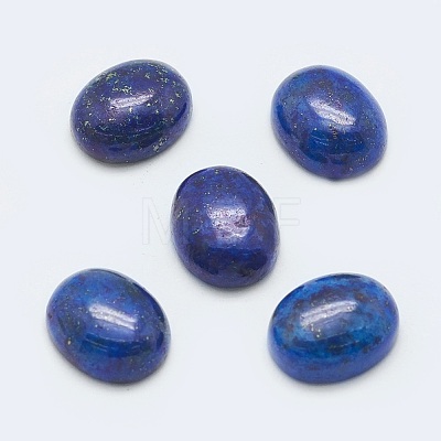Dyed Natural Lapis Lazuli Oval Cabochons X-G-J329-17-22x30mm-1