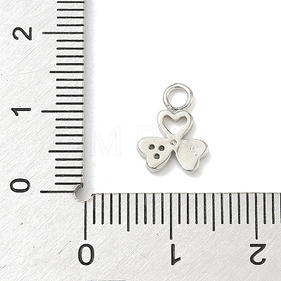 Brass Micro Pave Clear Cubic Zirconia Charms LS-KK-H528-06A-P-1