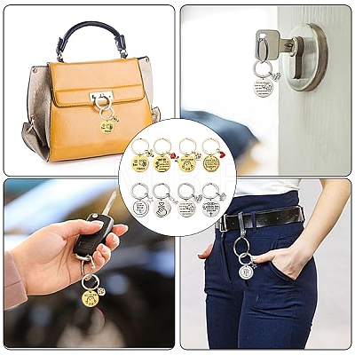 Alloy Enamel with Rhinestone & 201 Stainless Steel Keychain KEYC-YW00101-01-1