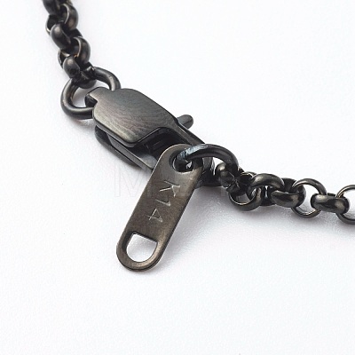 304 Stainless Steel Rolo Chain Bracelets BJEW-JB06447-02-1