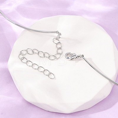1.5MM Brass Torque Choker Necklaces KK-CBA3297-12P-1