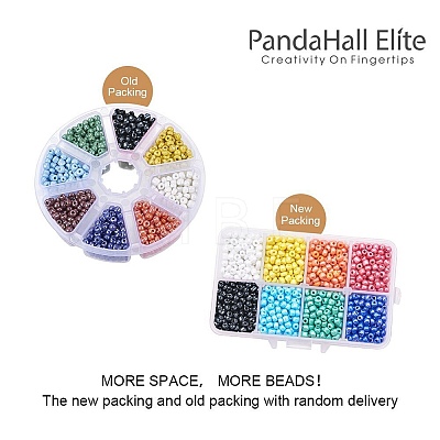 Mixed Style 6/0 Round Glass Seed Beads SEED-PH0006-4mm-11-1
