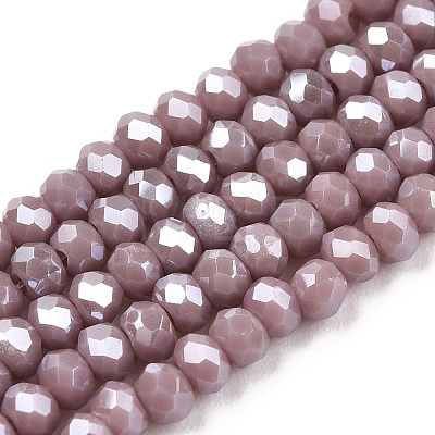 Electroplate Glass Beads Strands EGLA-A034-P1mm-A12-1