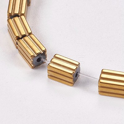 Electroplate Non-magnetic Synthetic Hematite Beads Strands G-P367-K-02-1