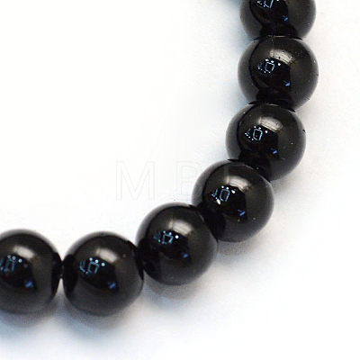 Baking Paint Pearlized Glass Pearl Round Bead Strands HY-Q003-4mm-80-1