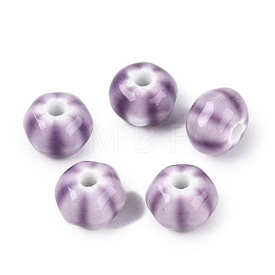 Vintage Handmade Porcelain Beads PORC-Q006-07G-1